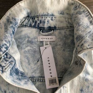 NWT WMNS CROPPED TOPSHOP LIGHT WASH DENIEM JACKET